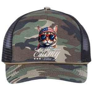 I Am The Enemy Within Cat Ladies Kamala Harris 2024 Merch Retro Rope Trucker Hat Cap