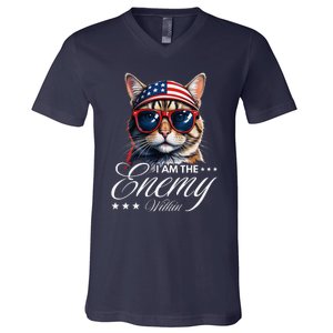 I Am The Enemy Within Cat Ladies Kamala Harris 2024 Merch V-Neck T-Shirt