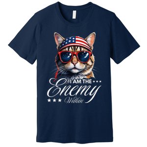 I Am The Enemy Within Cat Ladies Kamala Harris 2024 Merch Premium T-Shirt