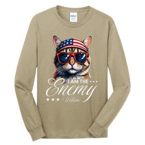 I Am The Enemy Within Cat Ladies Kamala Harris 2024 Merch Tall Long Sleeve T-Shirt