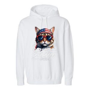 I Am The Enemy Within Cat Ladies Kamala Harris 2024 Merch Garment-Dyed Fleece Hoodie