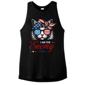 I Am The Enemy Within Cat Ladies Kamala Harris 2024 Merch Ladies PosiCharge Tri-Blend Wicking Tank