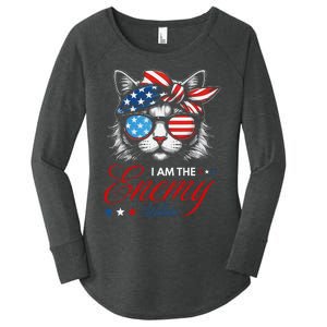 I Am The Enemy Within Cat Ladies Kamala Harris 2024 Merch Women's Perfect Tri Tunic Long Sleeve Shirt