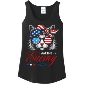 I Am The Enemy Within Cat Ladies Kamala Harris 2024 Merch Ladies Essential Tank