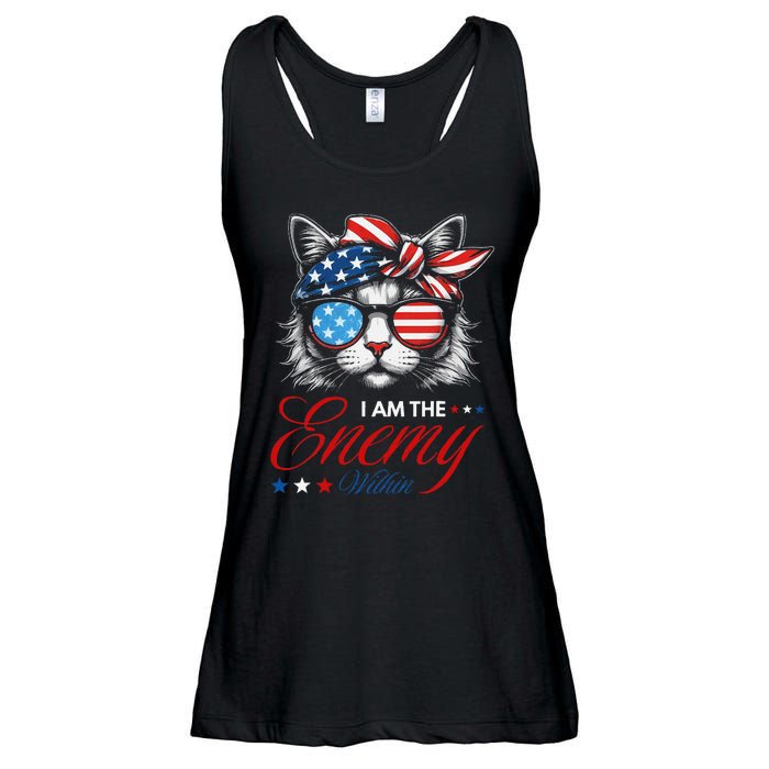 I Am The Enemy Within Cat Ladies Kamala Harris 2024 Merch Ladies Essential Flowy Tank