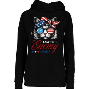 I Am The Enemy Within Cat Ladies Kamala Harris 2024 Merch Womens Funnel Neck Pullover Hood