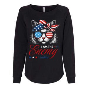 I Am The Enemy Within Cat Ladies Kamala Harris 2024 Merch Womens California Wash Sweatshirt