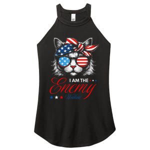 I Am The Enemy Within Cat Ladies Kamala Harris 2024 Merch Women's Perfect Tri Rocker Tank