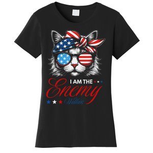 I Am The Enemy Within Cat Ladies Kamala Harris 2024 Merch Women's T-Shirt