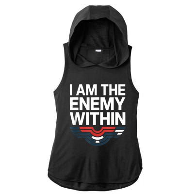 I Am The Enemy Within Ladies PosiCharge Tri-Blend Wicking Draft Hoodie Tank