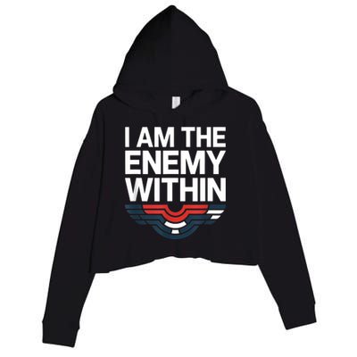 I Am The Enemy Within Crop Fleece Hoodie