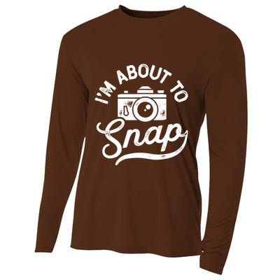 Im About To Snap Photography Photographer Camera Men Women Cooling Performance Long Sleeve Crew