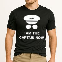 I Am The Captain Now Funny Pilot Cooling Performance Crew T-Shirt