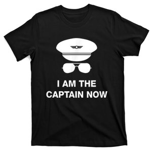 I Am The Captain Now Funny Pilot T-Shirt