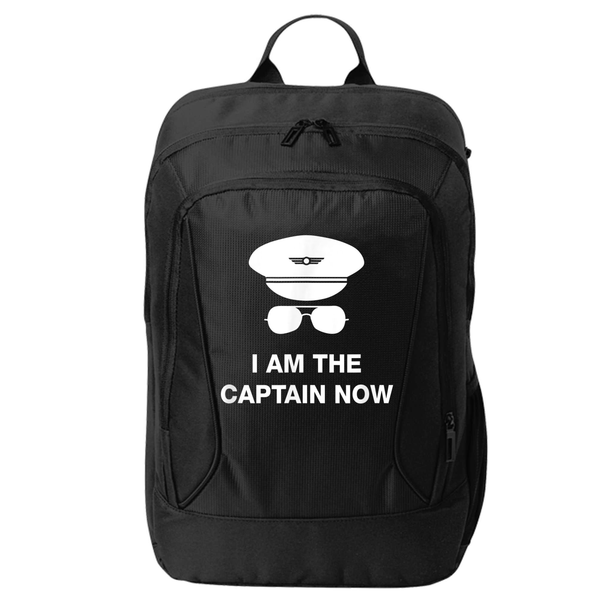 I Am The Captain Now Funny Pilot City Backpack