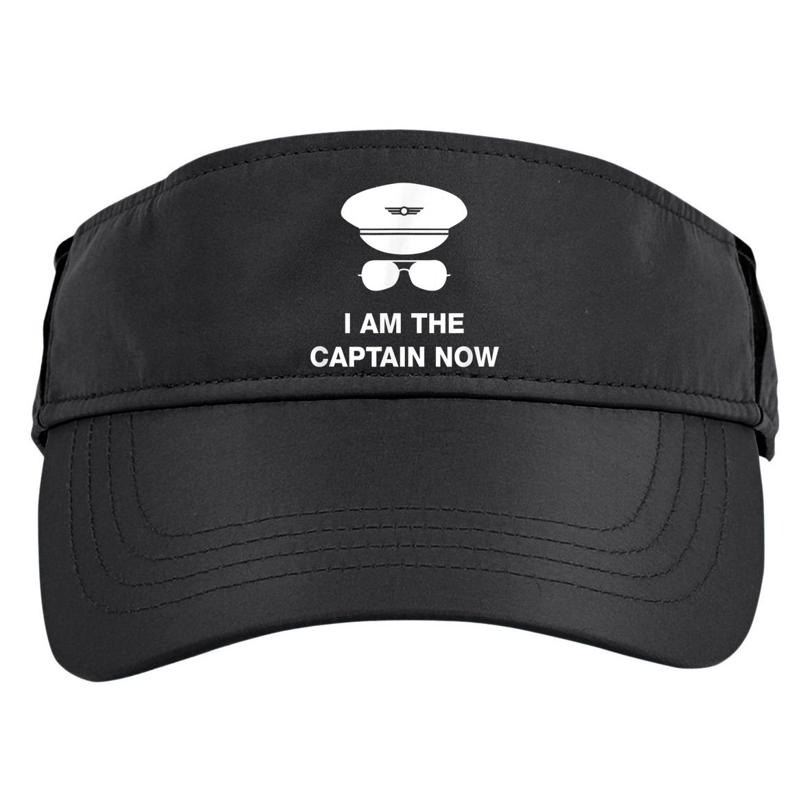 I Am The Captain Now Funny Pilot Adult Drive Performance Visor