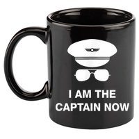 I Am The Captain Now Funny Pilot 11oz C Handle Ceramic Mug