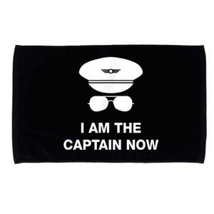 I Am The Captain Now Funny Pilot Microfiber Hand Towel