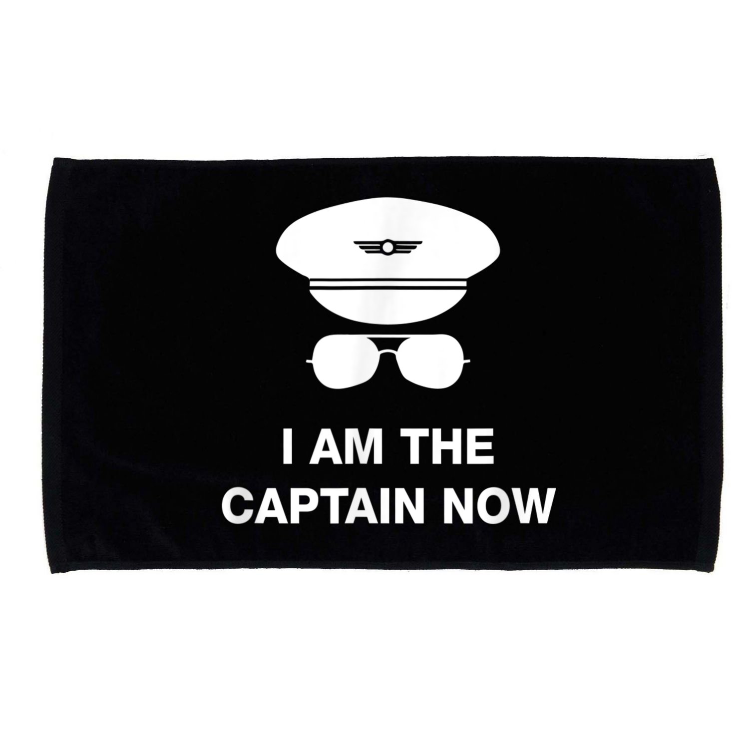 I Am The Captain Now Funny Pilot Microfiber Hand Towel