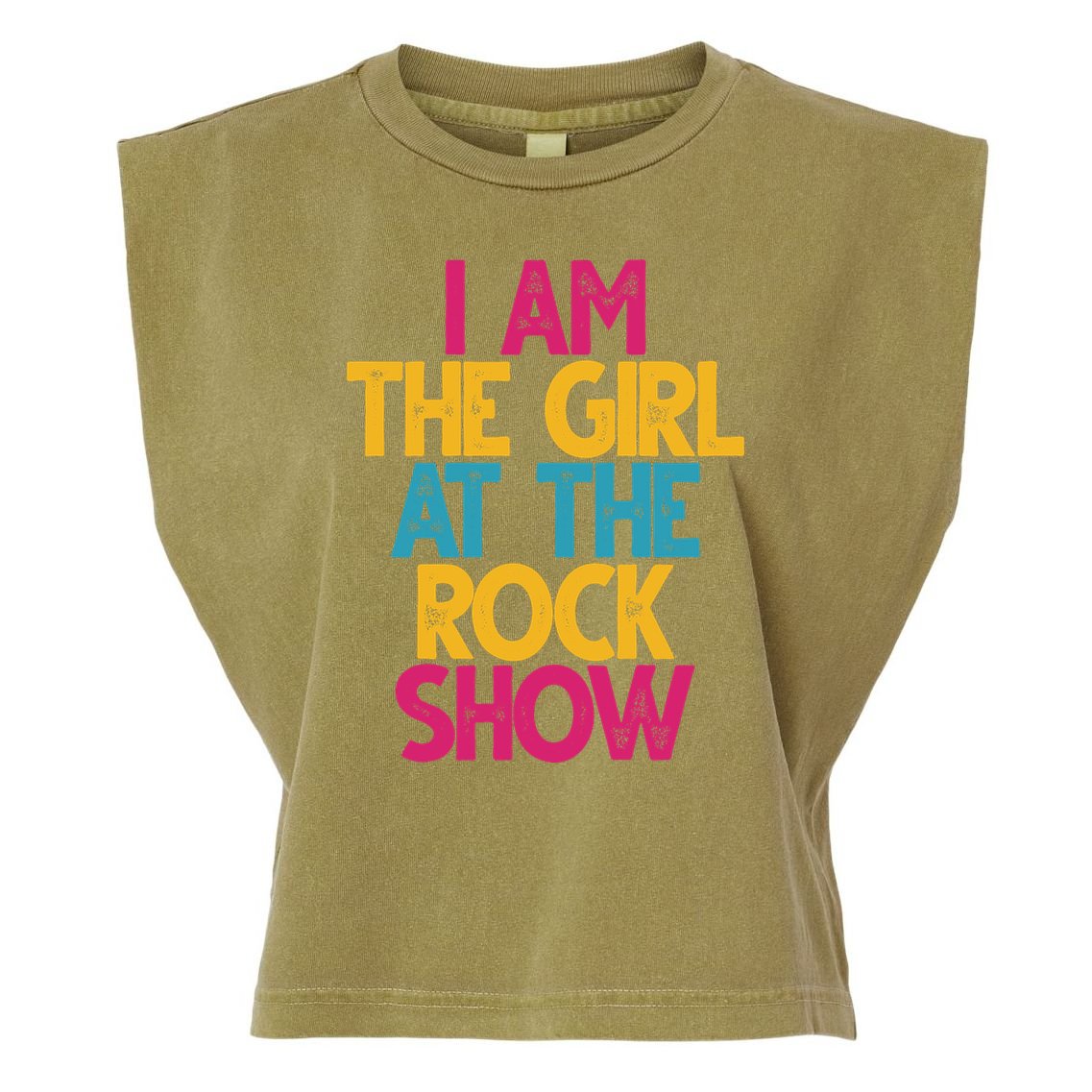 I Am The Girl At The Rock Show Garment-Dyed Women's Muscle Tee