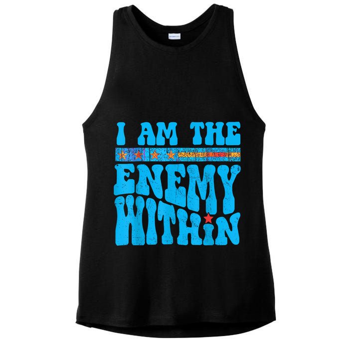 I Am The Enemy Within I Am The Enemy Within America Ladies PosiCharge Tri-Blend Wicking Tank