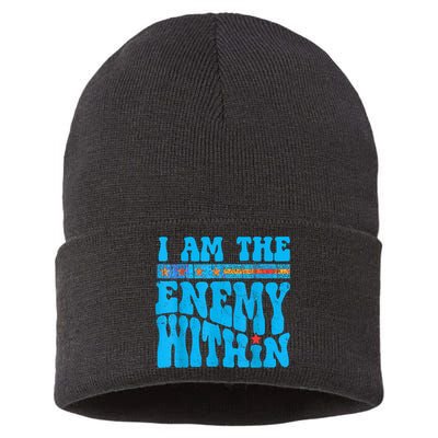 I Am The Enemy Within I Am The Enemy Within America Sustainable Knit Beanie