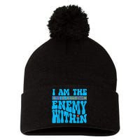 I Am The Enemy Within I Am The Enemy Within America Pom Pom 12in Knit Beanie