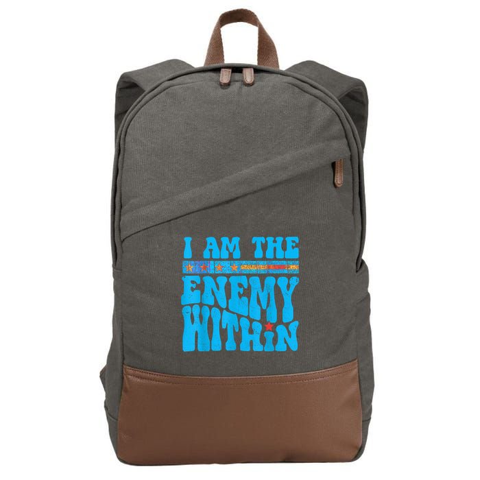 I Am The Enemy Within I Am The Enemy Within America Cotton Canvas Backpack
