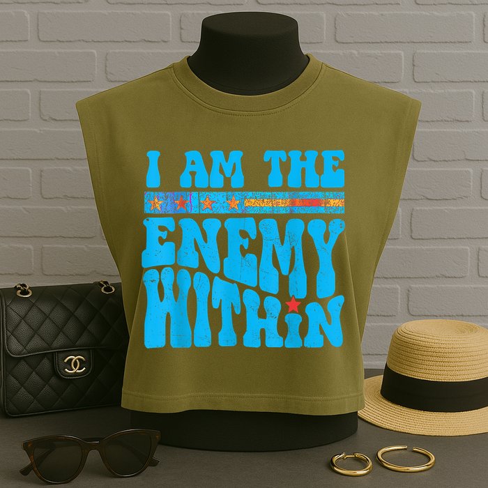 I Am The Enemy Within I Am The Enemy Within America Garment-Dyed Women's Muscle Tee