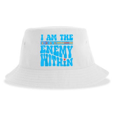 I Am The Enemy Within I Am The Enemy Within America Sustainable Bucket Hat