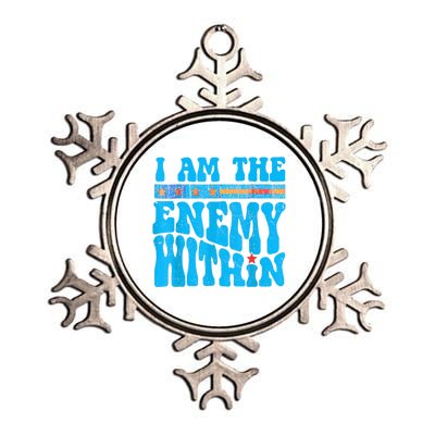 I Am The Enemy Within I Am The Enemy Within America Metallic Star Ornament