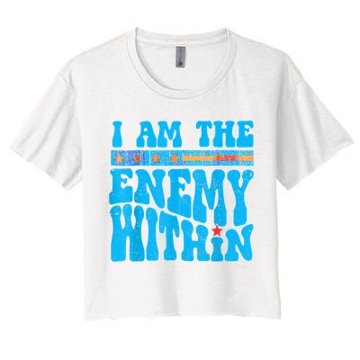 I Am The Enemy Within I Am The Enemy Within America Crop Top