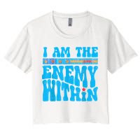 I Am The Enemy Within I Am The Enemy Within America Crop Top