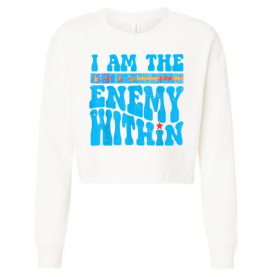 I Am The Enemy Within I Am The Enemy Within America Cropped Pullover Crew