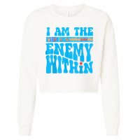 I Am The Enemy Within I Am The Enemy Within America Cropped Pullover Crew
