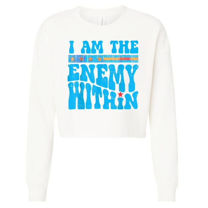 I Am The Enemy Within I Am The Enemy Within America Cropped Pullover Crew