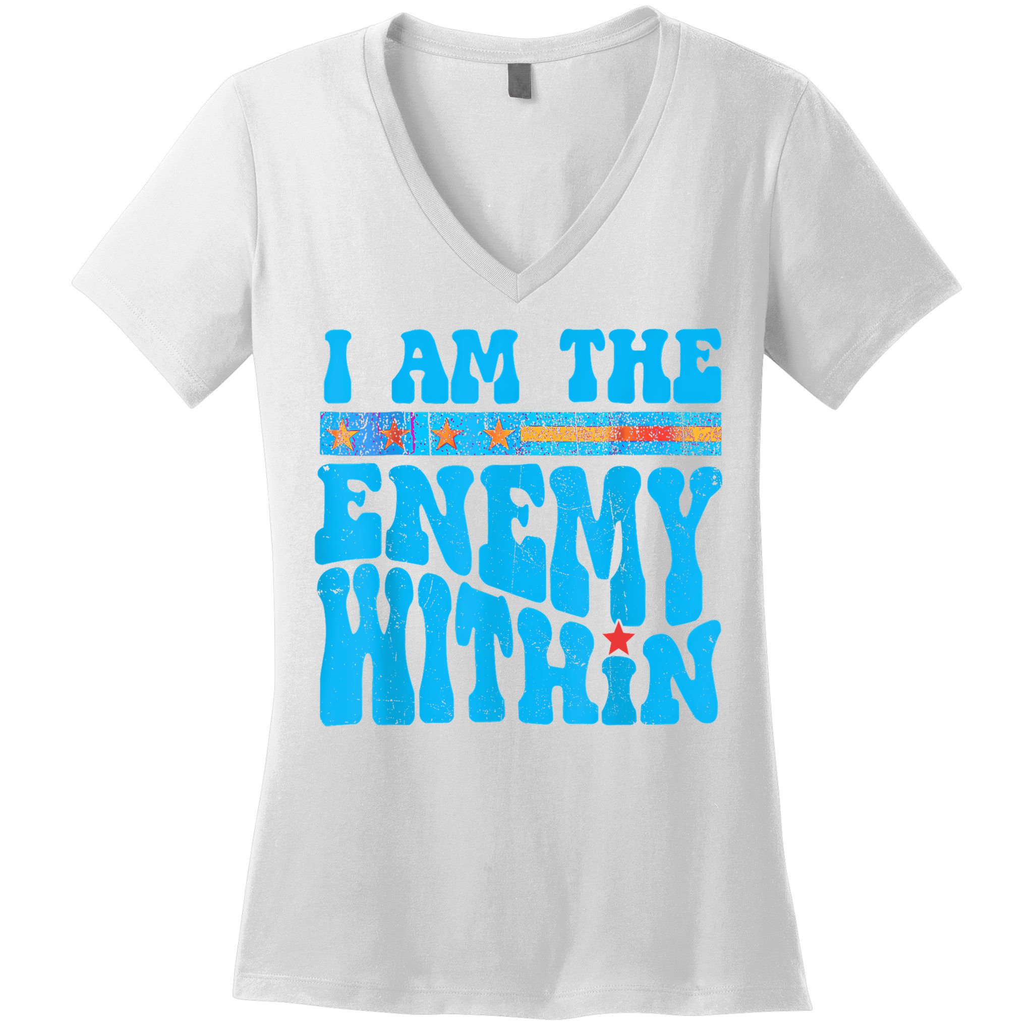 I Am The Enemy Within I Am The Enemy Within America Women's V-Neck T-Shirt