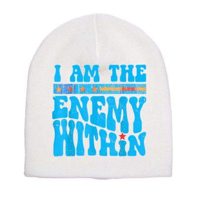 I Am The Enemy Within I Am The Enemy Within America Short Acrylic Beanie