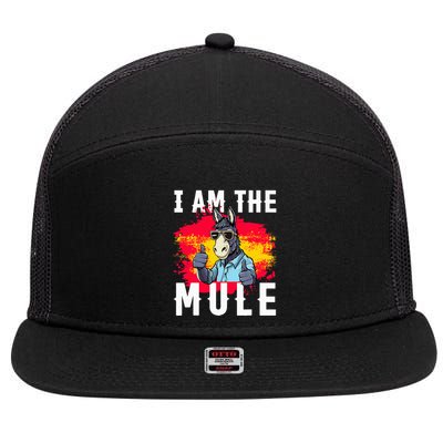 I Am The Mule T Funny Mule Donkey 7 Panel Mesh Trucker Snapback Hat
