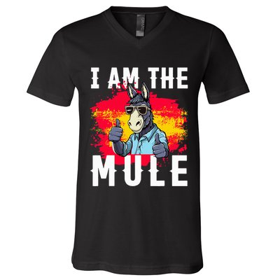 I Am The Mule T Funny Mule Donkey V-Neck T-Shirt