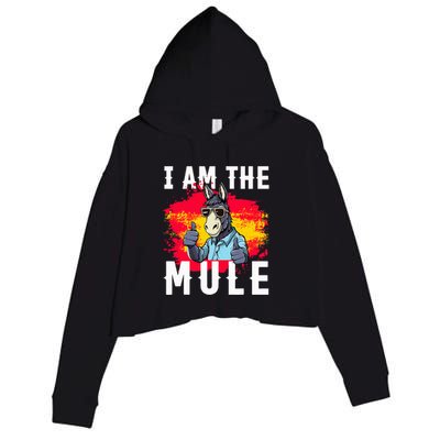 I Am The Mule T Funny Mule Donkey Crop Fleece Hoodie