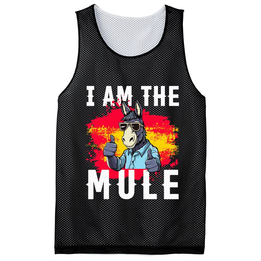 I Am The Mule T Funny Mule Donkey Mesh Reversible Basketball Jersey Tank