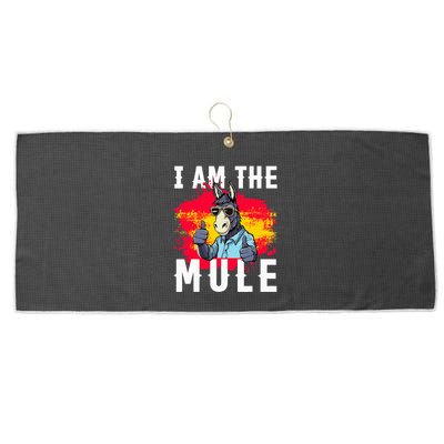 I Am The Mule T Funny Mule Donkey Large Microfiber Waffle Golf Towel