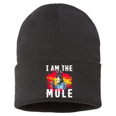 I Am The Mule T Funny Mule Donkey Sustainable Knit Beanie