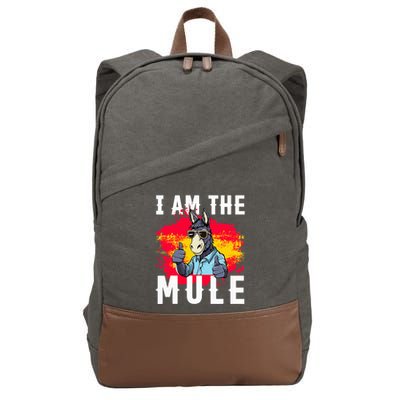 I Am The Mule T Funny Mule Donkey Cotton Canvas Backpack