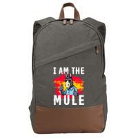 I Am The Mule T Funny Mule Donkey Cotton Canvas Backpack