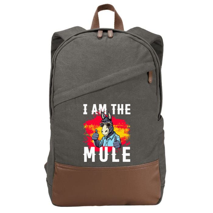 I Am The Mule T Funny Mule Donkey Cotton Canvas Backpack
