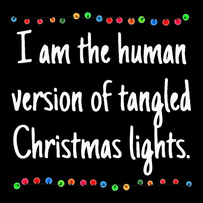 I Am The Human Version Of Tangled Christmas Lights Button
