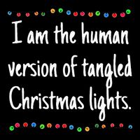 I Am The Human Version Of Tangled Christmas Lights Bucket Hat