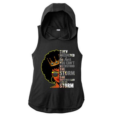 I Am The Storm Juneteenth Black History Month Mothers Day Great Gift Ladies PosiCharge Tri-Blend Wicking Draft Hoodie Tank